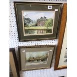 A pair of framed watercolours