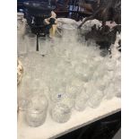 A quantity of assorted crystal glassware