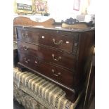A 19th century mahogany chest of three drawers