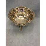 A hallmarked silver sugar bowl,