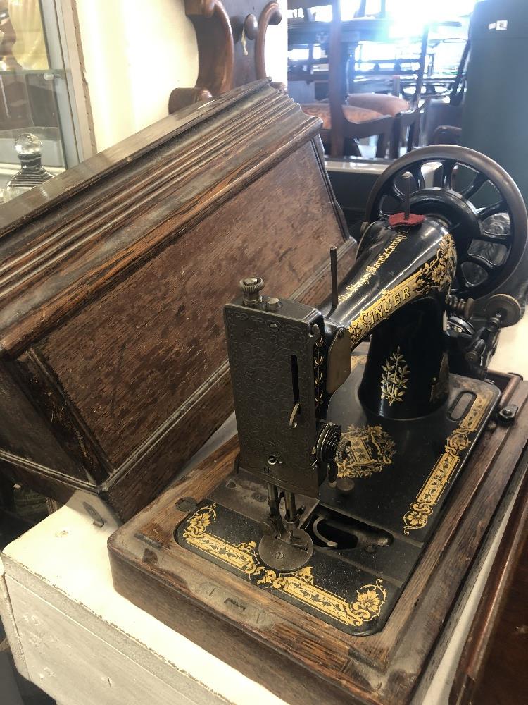 A Singer sewing machine