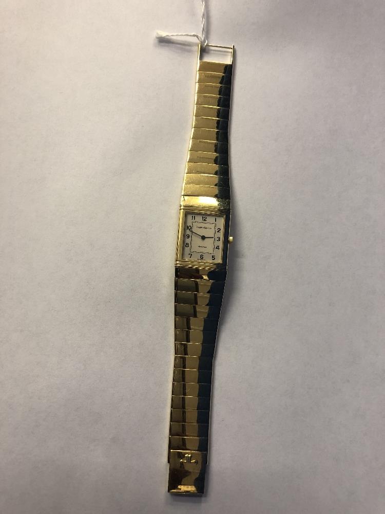 A Jaeger le Coutre 18ct gold reverso unisex watch, - Image 2 of 2