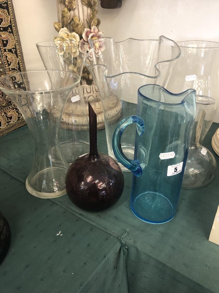 A collection of assorted glassware and vases etc - Image 2 of 2