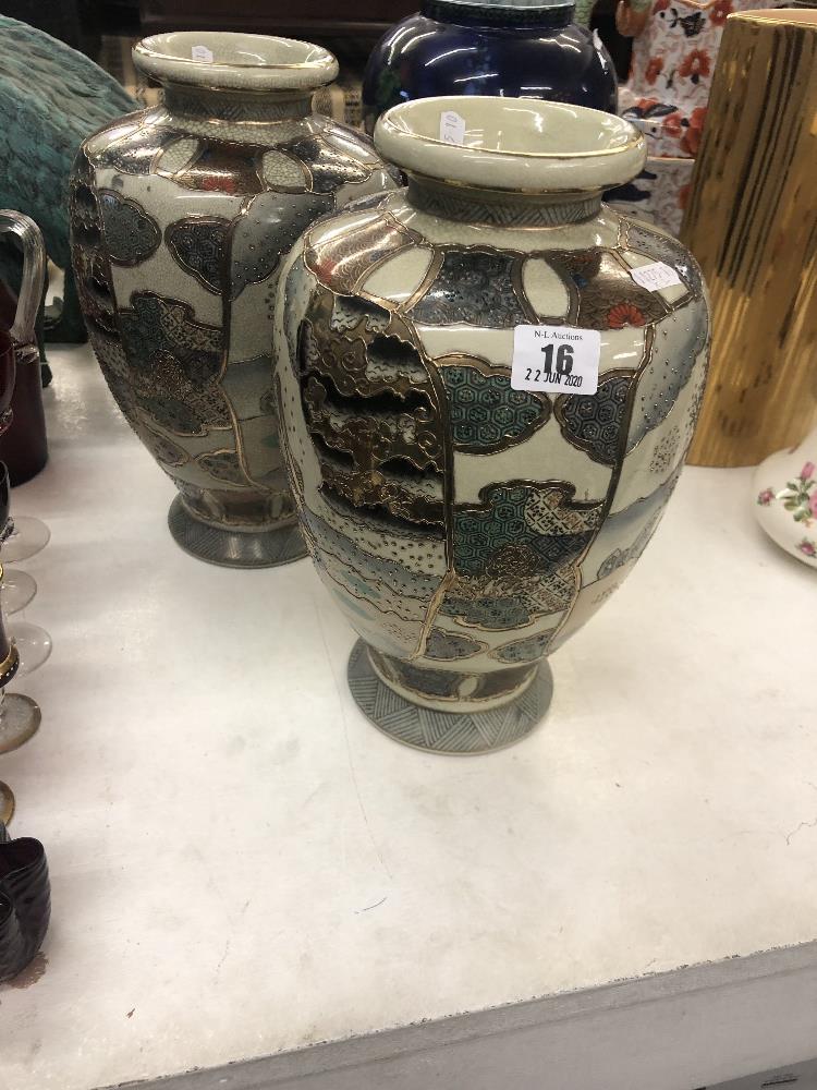 A pair of Satsuma vases