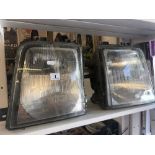 A pair of VW van headlights