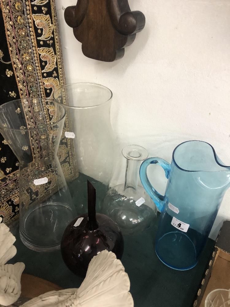 A collection of assorted glassware and vases etc