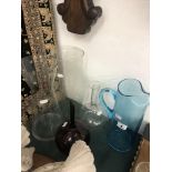 A collection of assorted glassware and vases etc