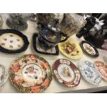 Eleven collectible plates, Crown Derby, Meissen,