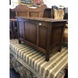 An oak blanket box