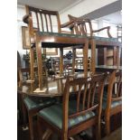 A regency style table and chairs