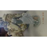 A Lladro figure of a girl, a.