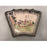 An 18th century enameled on copper hand painted canton dish a/f