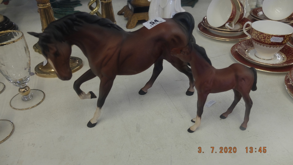 A Beswick horse and foal