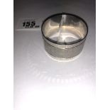 A silver napkin ring