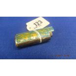 A silver and enamel lighter case (925)