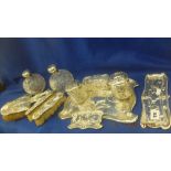 A fifteen piece art nouveau dressing table set