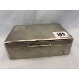 A small hallmarked silver cigarette box,