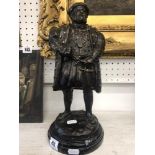 A bronze model of Henry VIII