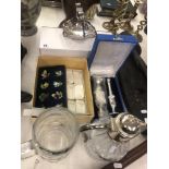 A small quantity of silver plate, inc.