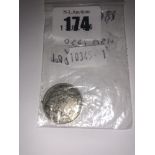 1867 Napoleon III one franc coin