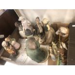 A qty of assorted Lladro and capodimonte