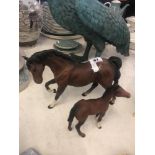 A Beswick horse and foal