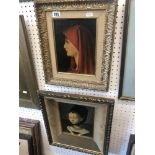Two gilt framed oiliographs