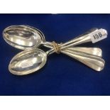 Six serving hm silver spoons,