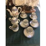 An eggshell part tea set