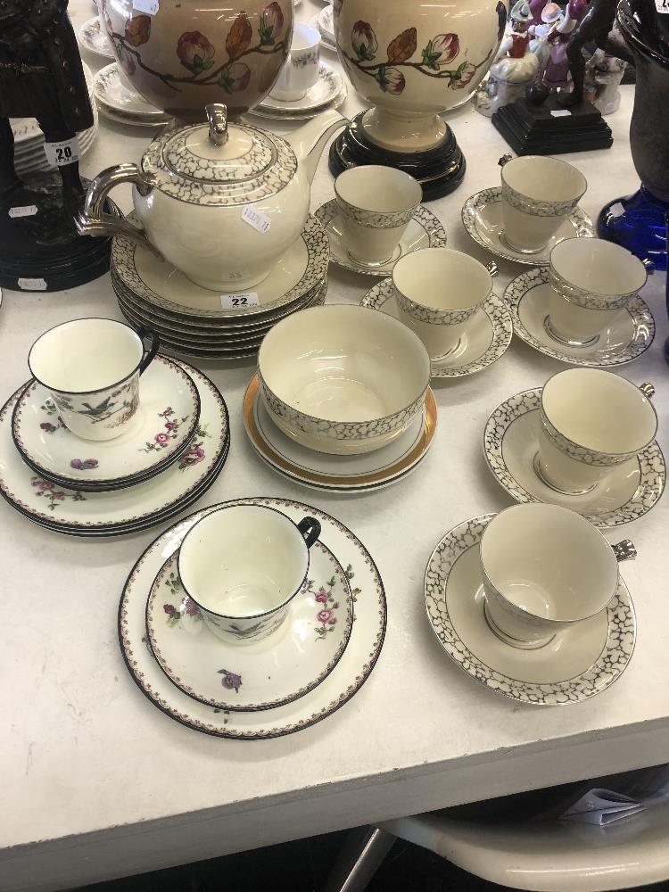 A six place tea set