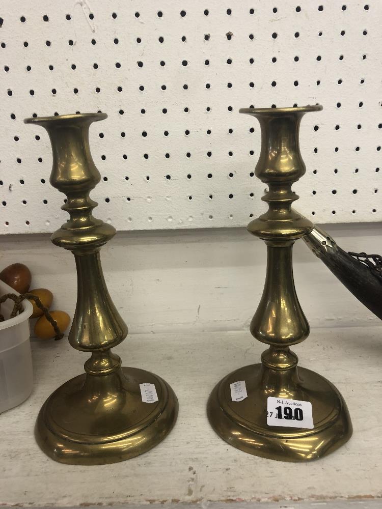 Early brass candlesticks