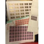 A collection of sheets of stamps, inc.