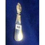 A hm silver shoe horn,