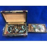 A box of costume jewellery