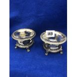 A pair of large continental silver salts