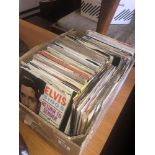 Approximately 120 7" singles, punk, new wave, kinks, Bowie etc.