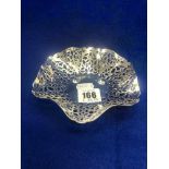 A hm silver pierced basket dish