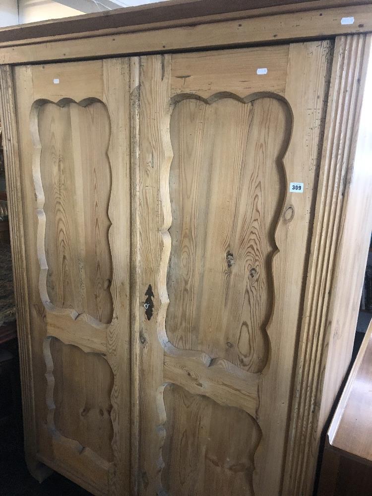 A 19th century pine double wardrobe. - Image 2 of 4