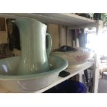 A jug and bowl set plus one other decorative bowl a/f
