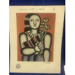 Fernand Leger 'Woman with a book' rare proof prior to disposal No13,