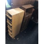 A mini five drawer chest and a small cabinet
