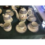 An eggshell part tea set