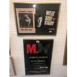 Two framed theatre posters,