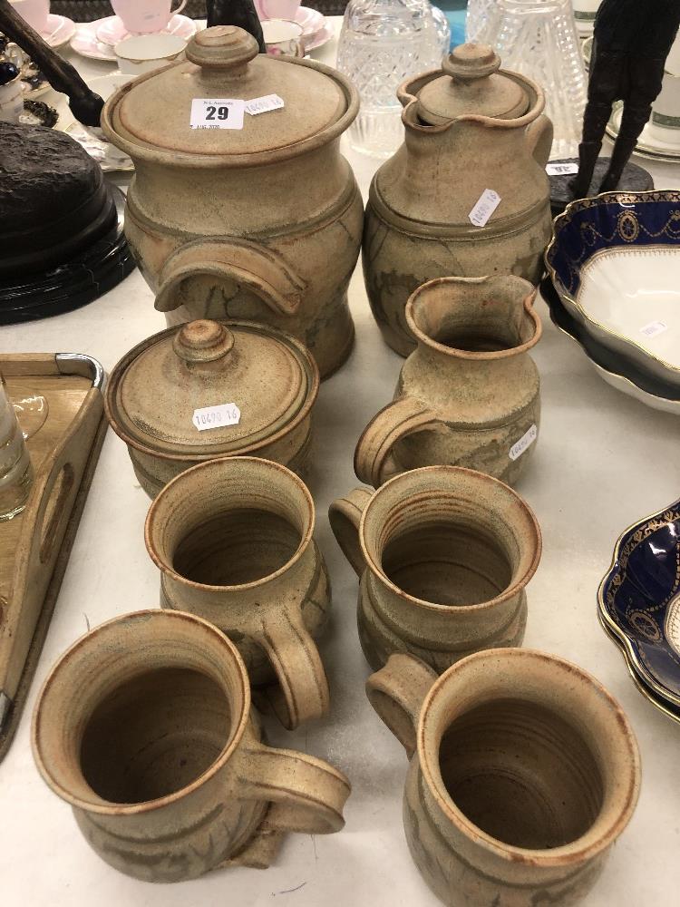 A stoneware tea set