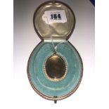 A 15ct gold pearl locket, in original box,