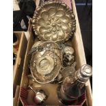 A qty of assorted silver plate