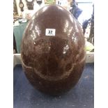 A Stoneware garden egg