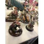 Four Capodimonte figures