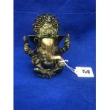 A statue of Ganesna Hindu bronze