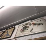 Two chinoserie needlework panels